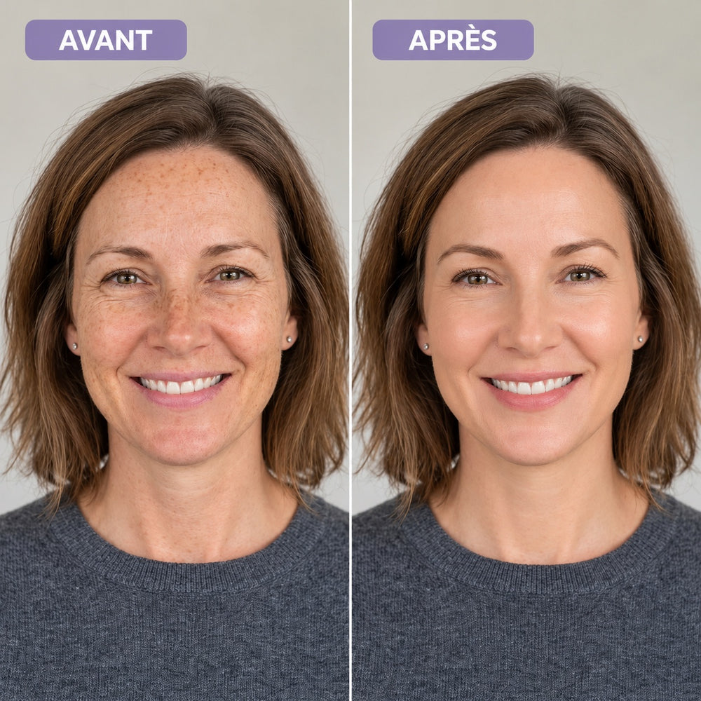Avant et après : un teint unifié et lumineux